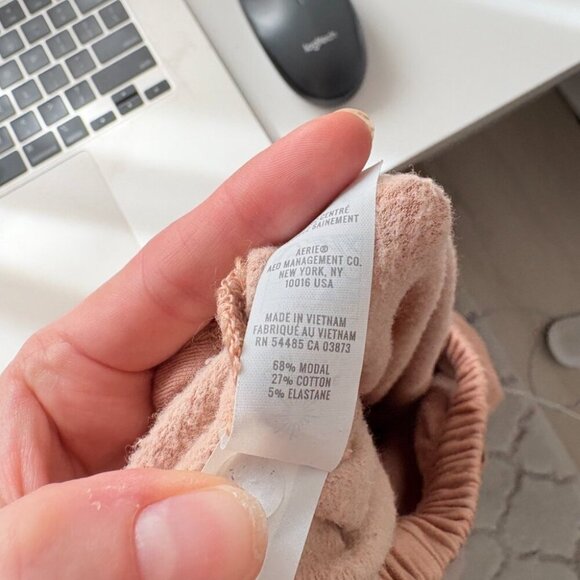 Aerie Offline Ott Fleece Super Wide Leg Lounge Sweat Pant Beach Tan Size Small - Picture 10 of 11